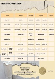 Horarios 2026